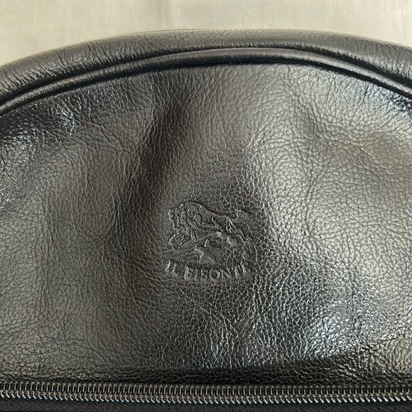 Il Bisonte Black Leather Backpack with Original Storage Bag - Picture 8 of 9